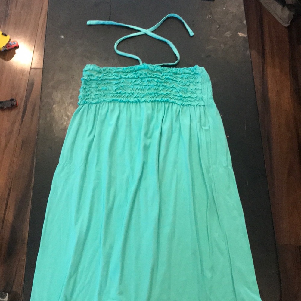Teal Flowy Beach Dress
